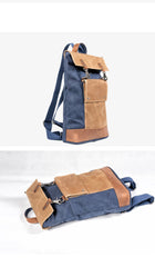 Cool Canvas Leather Mens Womens British 14'' Style College Computer Backpack Travel Backpack for Men - imessengerbags