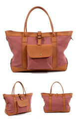 Cool Canvas Leather Mens Womens Casual Shopping Bag Tote Bag Shoulder Bag Tote Purse For Men - imessengerbags