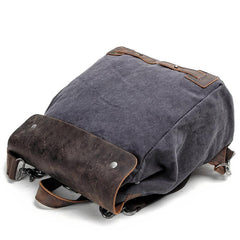 Cool Canvas Leather Mens Womens White Small College Computer Backpack Green Travel Backpack for Men - imessengerbags