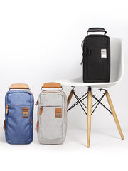 Cool Oxford Cloth PVC Men's Black Sling Bag Chest Bag One Shoulder Backpack For Men - imessengerbags