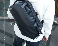 Cool OXFORD CLOTH PVC PU Men's Casual Sling Bag One Shoulder Backpack For Men - imessengerbags