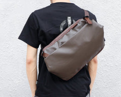 Cool OXFORD CLOTH PVC PU Men's Casual Sling Bag One Shoulder Backpack For Men - imessengerbags