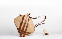 Cool Canvas PU Men's Casual Travel Shoulder Bag Travel Handbag Small Weekender Bag For Men - imessengerbags