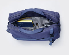 Cool PVC Canvas Men's Black Messenger Bag Travel Backpack 15.5'' Blue Handbag For Men - imessengerbags