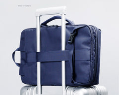 Cool PVC Canvas Men's Black Messenger Bag Travel Backpack 15.5'' Blue Handbag For Men - imessengerbags