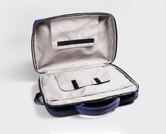 Cool PVC Canvas Men's Black Messenger Bag Travel Backpack 15.5'' Blue Handbag For Men - imessengerbags