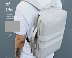 Cool PVC Canvas Men's Black Messenger Bag Travel Backpack 15.5'' Blue Handbag For Men - imessengerbags