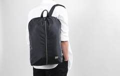 Cool PVC Water Repellent Fabric Men's Black Travel Backpack Large 15.6'' Backpack Laptop Backpack For Men - imessengerbags