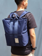 Cool Polyester Fibre Men's Fashion Large Blue Backpack Travel Handbag For Men - imessengerbags