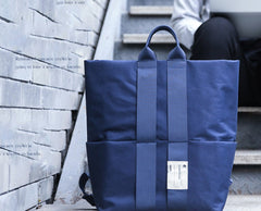 Cool Polyester Fibre Men's Fashion Large Blue Backpack Travel Handbag For Men - imessengerbags