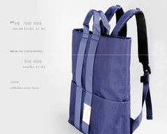 Cool Polyester Fibre Men's Fashion Large Blue Backpack Travel Handbag For Men - imessengerbags