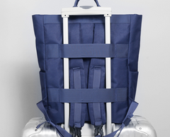 Cool Polyester Fibre Men's Fashion Large Blue Backpack Travel Handbag For Men - imessengerbags