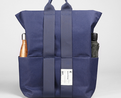 Cool Polyester Fibre Men's Fashion Large Blue Backpack Travel Handbag For Men - imessengerbags