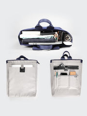 Cool Polyester Fibre Men's Fashion Large Blue Backpack Travel Handbag For Men - imessengerbags