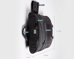 Cool Nylon Cloth Men's Black Large One Shoulder Backpack Chest Bag For Men - imessengerbags