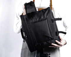 Cool Nylon Cloth Men's Black Large One Shoulder Backpack Chest Bag For Men - imessengerbags