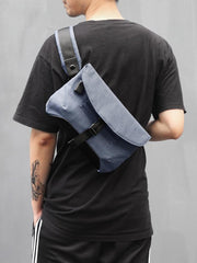 Cool Oxford Cloth PVC Men's Sling Bag Chest Bag One Shoulder Backpack For Men - imessengerbags