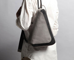 Cool OXFORD CLOTH PVC Men's Sling Bag Triangular One Shoulder Backpack Chest Bag For Men - imessengerbags