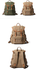 Cute Canvas Womens Mens Classic 14‘’ Green Computer Backpack White Women's School Backpack Travel Backpack for Men - imessengerbags