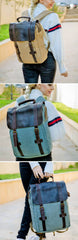 Vintage Canvas Mens Womens Large Pink College Backpack 14'' Green Travel Backpack Computer Backpack For Men - imessengerbags