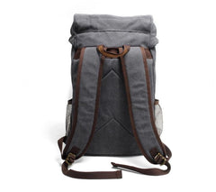 Cool Canvas Mens Retro Large 15‘’ Backpack Travel Backpack Hiking Backpack for Men - imessengerbags