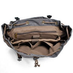 Cool Canvas Mens Retro Large 15‘’ Backpack Travel Backpack Hiking Backpack for Men - imessengerbags