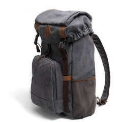 Cool Canvas Mens Retro Large 15‘’ Backpack Travel Backpack Hiking Backpack for Men - imessengerbags