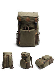 Cool Canvas Mens Retro Large 15‘’ Backpack Travel Backpack Hiking Backpack for Men - imessengerbags