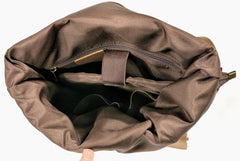Cool Waxed Canvas Mens Waterproof Green Travel Backpack 15'' Gray Computer Backpack Hiking Backpack for Men - imessengerbags