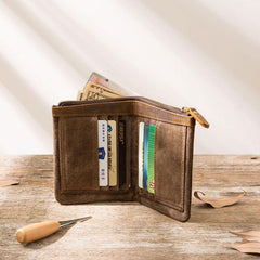 Cool Canvas Mens Small Wallets Bifold Vintage billfold Wallet for Men - imessengerbags