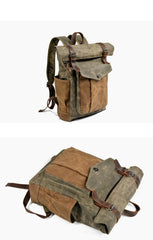 Cool Canvas Retro Mens Large Waterproof Travel Bag Computer Bag Student Backpack for Men - imessengerbags