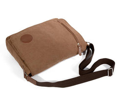 Cool Casual Canvas Womens Mens Side Bag 14'' Shoulder Bag Khaki Messenger Bag For Men - imessengerbags