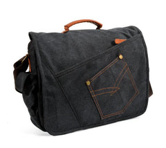 Cool Casual Canvas Mens 15.6'' Side Bag Shoulder Bag Large Messenger Bag For Men