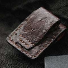 Cool Coffee Leather Mens Zippo Lighter Cases With Belt Loop Handmade Lighter Holders For Men