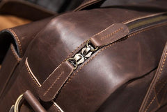 Cool Coffee Leather Mens Briefcase Work Handbag 15inch Laptop Bag Business Bag for Men - imessengerbags