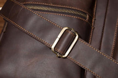 Cool Coffee Leather Mens Briefcase Work Handbag 15inch Laptop Bag Business Bag for Men - imessengerbags