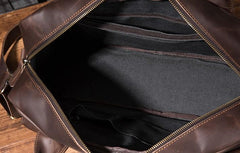 Cool Coffee Leather Mens Briefcase Work Handbag 15inch Laptop Bag Business Bag for Men - imessengerbags