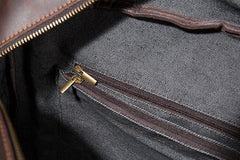 Cool Coffee Leather Mens Briefcase Work Handbag 15inch Laptop Bag Business Bag for Men - imessengerbags