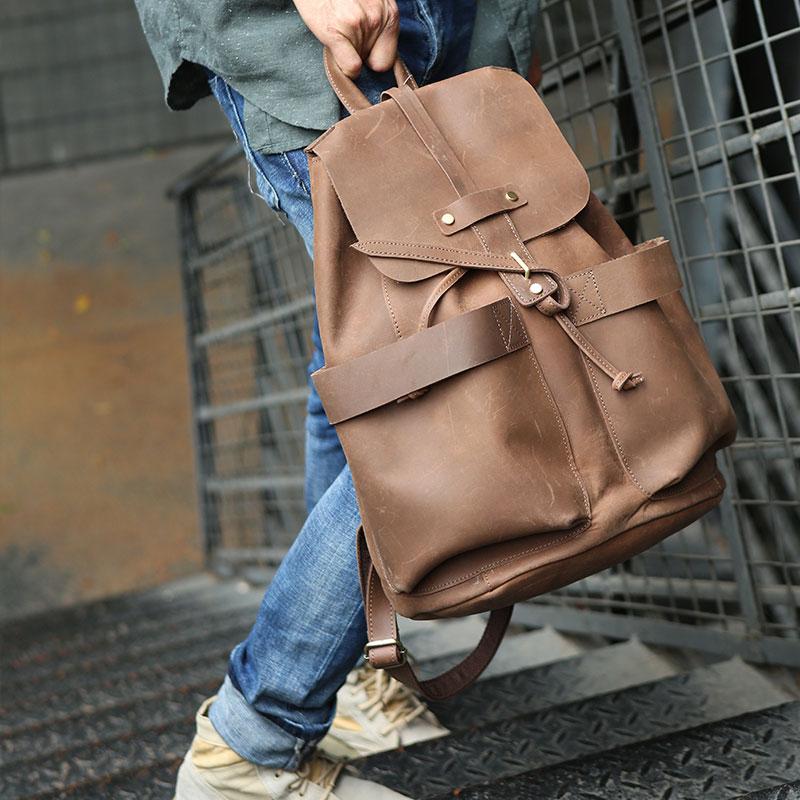 Men's Leather Laptop Backpacks