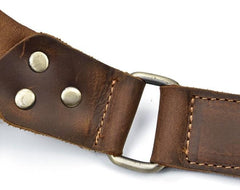 Cool Triangular Leather Mens Sling Bag Chest Bag Sling Crossbody Bag One Shoulder Backpack For Mens - imessengerbags