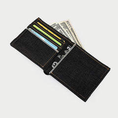 Cool Denim Mens Jean billfold Small Wallets Bifold Multi Small Wallets For Men - imessengerbags