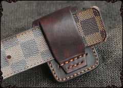 Cool Handmade Coffee Leather Mens Classic Zippo Lighter Case With Belt Loop Standard Lighter Holder for Men - imessengerbags
