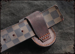 Cool Handmade Brown Leather Mens Car Key Case Car Key Holder with Belt Loop For Men - imessengerbags