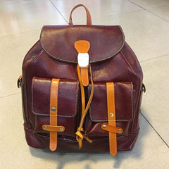 Cool Handmade Leather Mens Backpack Travel Backpacks Laptop Backpack for men - imessengerbags