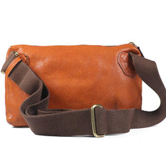 Handmade Leather Mens Brown Fanny Pack Hip Pack Black Chest Bag Sling Bag for Men