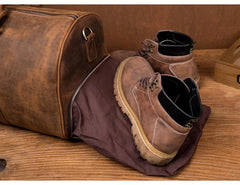 Cool Brown Mens Leather 15 inches Weekender Bag Travel Shoulder Bags Duffle  Luggae Bag for Men - imessengerbags