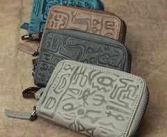 Cool Leather Aztec Designed Mens Car Key Key Wallet Small Key Holders for Men - imessengerbags