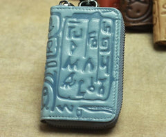 Cool Leather Aztec Designed Mens Car Key Key Wallet Small Key Holders for Men - imessengerbags