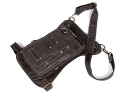 Cool Leather Belt Pouch Mens Chest Bag Backpack Shoulder Bag for Men - imessengerbags