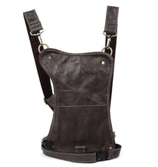 Cool Leather Belt Pouch Mens Chest Bag Backpack Shoulder Bag for Men - imessengerbags